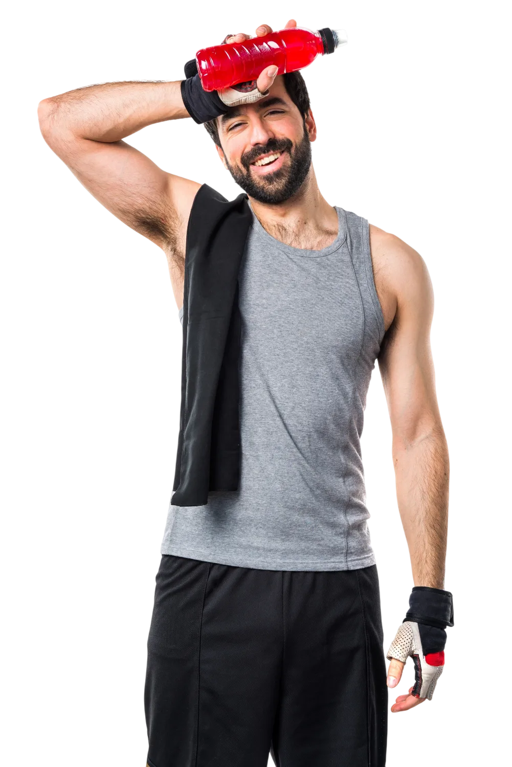 Hombre secándose el sudor con una toalla tras un intenso entrenamiento de CrossFit
